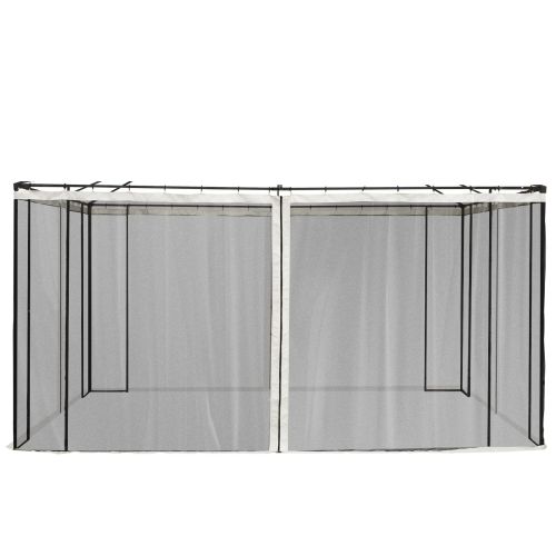 Outsunny 10' X 13' Replacement Mesh Sidewall Netting For Patio Gazebos And Canopy Tents With Zippers