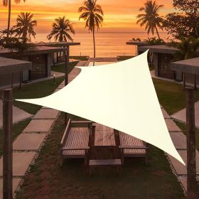 Artpuch Custom Size Cream Sun Shade Sail Triangle Canopy 185 GSM Durable Fabric UV Block Awning for Outdoor Patio Garden Backyard (Customized Ava (Color: Cream, size: 11'x13')
