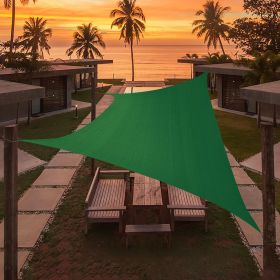 Artpuch Custom Size Dark Green Sun Shade Sail Triangle Canopy 185 GSM Durable Fabric UV Block Awning for Outdoor Patio Garden Backyard (Customize (Color: Dark Green, size: 06'x11')