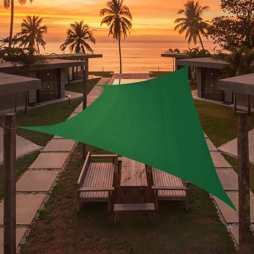 Artpuch Custom Size Dark Green Sun Shade Sail Triangle Canopy 185 GSM Durable Fabric UV Block Awning for Outdoor Patio Garden Backyard (Customize Artpuch Custom Size Dark Green Sun Shade Sail Triangle Canopy 185 GSM Durable Fabric UV Block Awning for Outdoor Patio Garden Backyard (Customize
