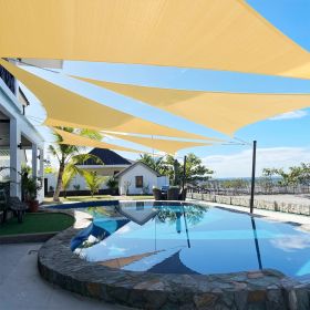 Artpuch 13'x23'x26.4'Customize Sand Sun Shade Sail Commercial Standard UV Block 185 GSM, Water and Air Permeable, Heavy Duty (size: 14x17x22)